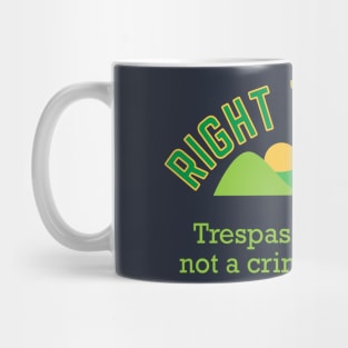 Right To Roam, Trespass is not a Criminal Offence Mug